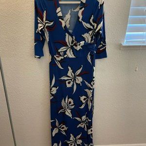 XL blue printed maxi dress